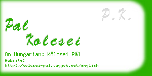 pal kolcsei business card