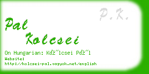 pal kolcsei business card